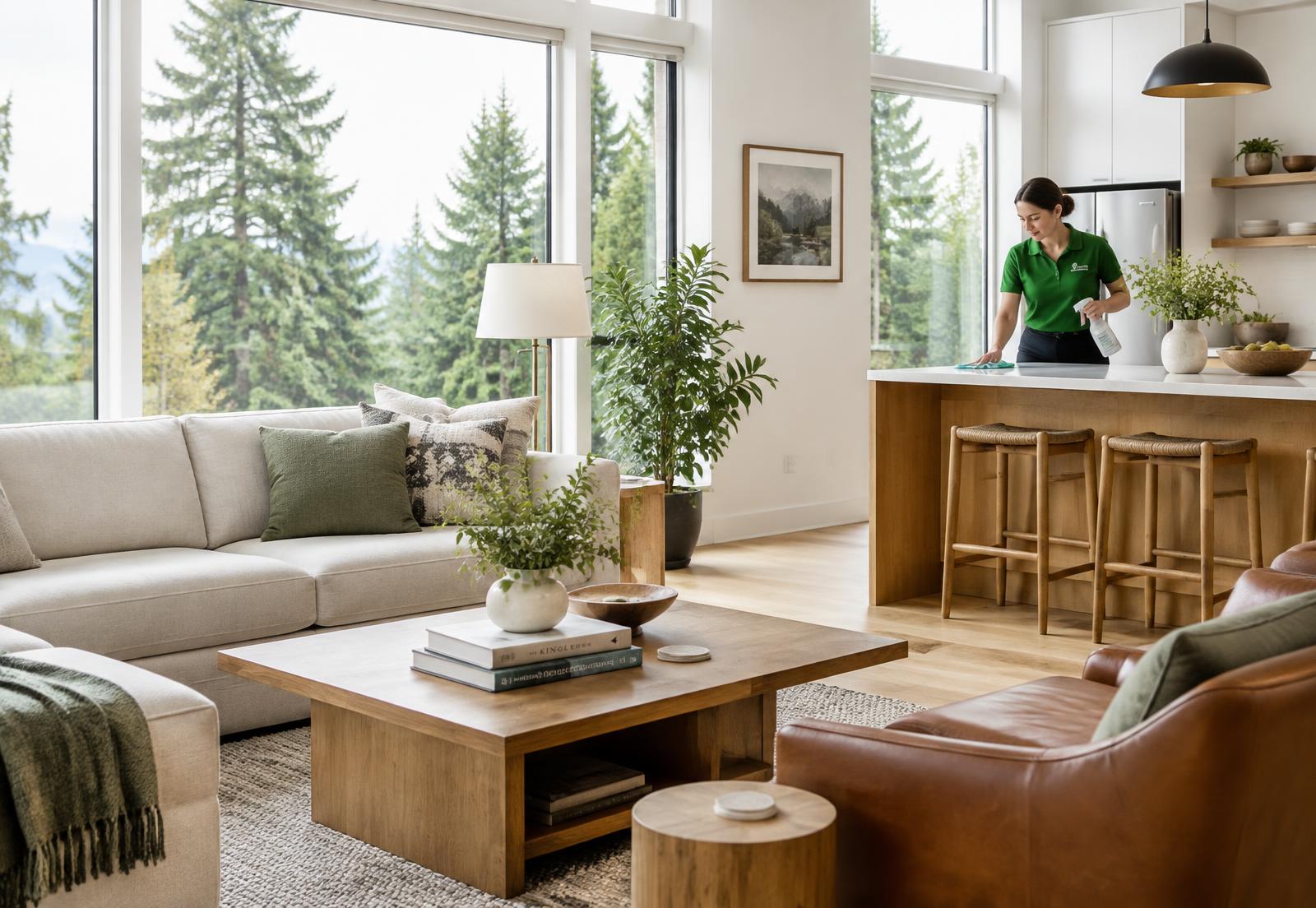 Clean bright living room